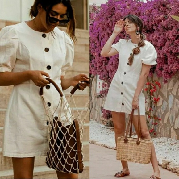 Zara Blogger’s Favorite Linen Button down dress - Picture 2 of 12